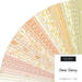 A fanned fabric collage of pastel daisy fabrics from the Dear Daisy collection by Moda. 