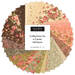 A spiral fabric collage featuring rustic fabrics from the Collections for a Cause: Heirloom by Moda. 