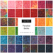 Digital collage of the Fat Quarter Bundle from the Paradise Batiks fabric collection.