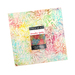 The Paradise Batiks Layer Cake in its packaging, isolated on a white background. 