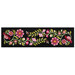 The completed Baltimore Garden Table Runner in Rose, isolated on a white background. 