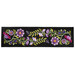The completed Baltimore Garden Table Runner in violet, isolated on a white background. 