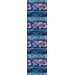 Mottled dark teal border print fabric with a striking stripe of large, detailed florals accented with graceful butterflies.