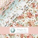 A digital mockup of a precut pack from the Nottingham Rose collection by White Owl Textiles. 