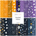 A collage of fabrics featured in the Haunted Hollow Collection by Lewis and Irene.