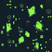 A glow in the dark representation of the fabric.