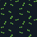 A representation of the glow in the dark faetures of the cadet blue fabric. 