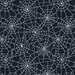 A deep indigo fabric with spider webs.