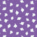 A heather purple fabric with scattered ghosts and stars.