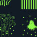 A glow in the dark representation of the closeup.