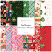 A collage of fabrics featured in The Purrfect Christmas Chapter Collection by Lewis and Irene.