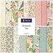 A fabric collage of shabby and pretty prints from the Botanical Tea collection by White Owl Textiles. 