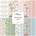 A collage of fabrics featured in the Little Garden Path Collection by Riley Blake Designs.