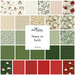 Digital collage of the available yardage fabrics from the Peace on Earth fabric collection.