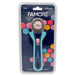 Teal, blue, and pink rotary cutter in its packaging.