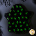 A shot of the hot pad in the dark, demonstrating the glowing ghost fabric details.