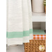 A close up on the fabric stripe through the bottom of the towel.