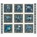 A cream panel fabric featured in the Deep Blue Dreams Collection by QT Fabrics.
