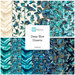 A collage of fabric featured in the Deep Blue Dreams Collection by QT Fabrics. 