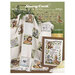Front cover of the pattern showing completed versions of the draped afghan and framed sampler.