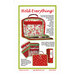 Pattern cover showing a red and white floral zippered organizer case with a handle, removable pocket dividers, and a label holder.