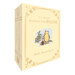 The coordinating keepsake box in soft yellow, isolated on a white background. 