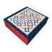 The coordinating keepsake box in patriotic colors, isolated on a white background. 
