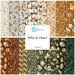 Digital collage of the available yardage fabrics from the Wild at Heart fabric collection.