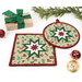 A closer look at the two Folded Star Hot Pads, demonstrating fabric color and print details.