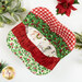 A top down shot of the bowl cozy, showing fabric color and print details on the inner side.