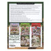 Back cover of the cross stitch pattern with finishing instructions and images of other books available by Stoney Creek.