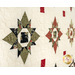 A close up on the patchwork, showing details on the stars, fabrics, and top quilting details.