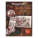 Front cover of the cross stitch pattern with the finished projects staged on a festive background.