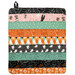 The completed Dry Ideas project, colored in gray, mint green, white, pink, and orange fabrics from the Frank and Friends collection by Riley Blake Designs, isolated on a white background. 