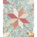 A super close up on one of the patchwork stars, demonstrating details on the fabrics as well as top quilting effects.