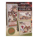 Front of the Winter Blessings Stand-Ups cross stitch pattern with the three finished snowman designs.