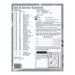 Back cover of the cross stitch pattern displaying the required DMC floss and buttons for the pattern.