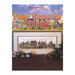 Cover of Spring in the Village cross-stitch book featuring framed artwork and decorative items.