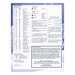 Back cover of the cross stitch pattern with the required threads and buttons for the pattern.