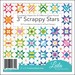 Package cover for foundation papers to make 3-inch scrap stars quilt blocks.