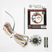 Jolly Santa Tin Kit with pieces and included items on display over a white background.