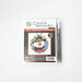 Cover of the cross stitch kit displaying finished project.