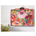 The poppy themed garment bag, rolled up to show versatility and compact nature of the project.