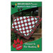 Front cover of the pattern showing the completed project in red, white, and green fabrics, staged on a woodsy gazebo.