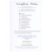 The back of the WordyBirds - October cross stitch pattern, featuring pattern information and material requirements.