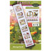 Front cover of the cross stitch pattern with the finished project stitched on an Anne cloth banner.