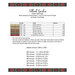Chart of the required WDW floss, the stitch count, recommended fabric, and the size.