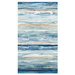 An ombre with an ocean wave motif. 