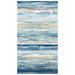 An ombre fabric that has watercolor wave motifs and flowing lines. 