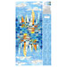 A project panel with painterly sailboats that make a tote bag.